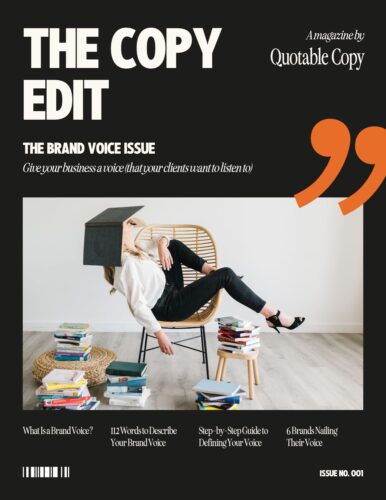 The Copy Edit: Brand Voice Magazine Cover