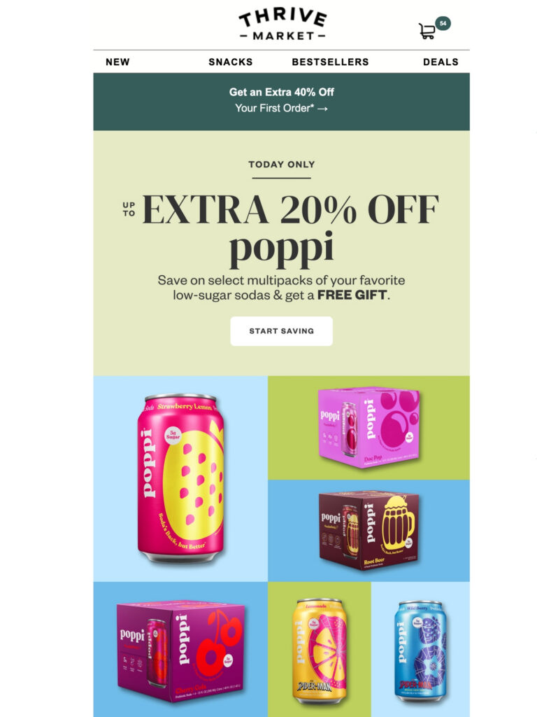 Thrive Market marketing email example